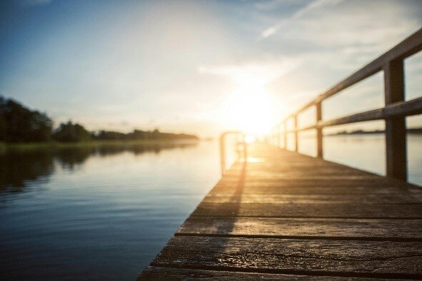 Jetty on lake